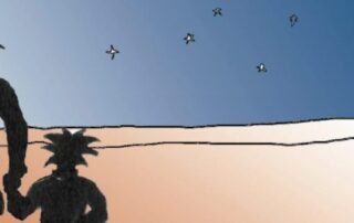 Augustin et son grand-père dans leur première version de La malle de grand-père, 2008